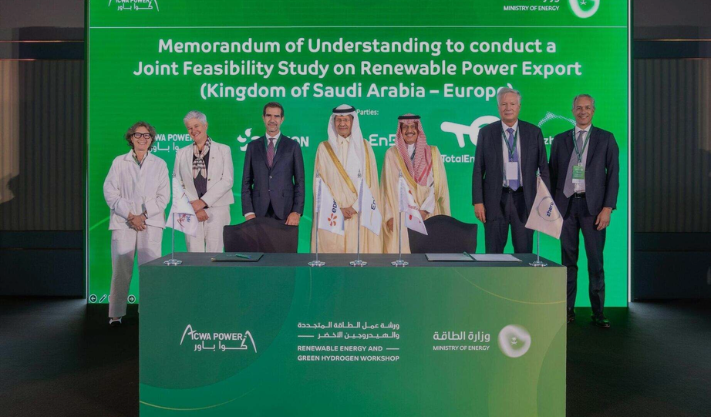 ACWA Power Signs Deals to Build Green Energy Route from Saudi Arabia to Europe